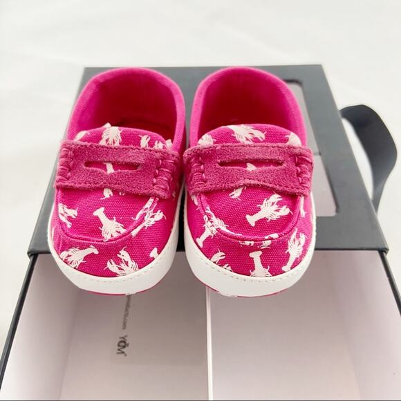 Cole Haan Baby Shoes Lobster Pinch Weekender Baby Loafers NIB Box Damage Pink - Picture 2 of 7